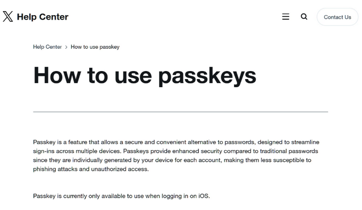 平塘苹果维修店铺分享iOS用户如何通过通行密钥(Passkey)登录 